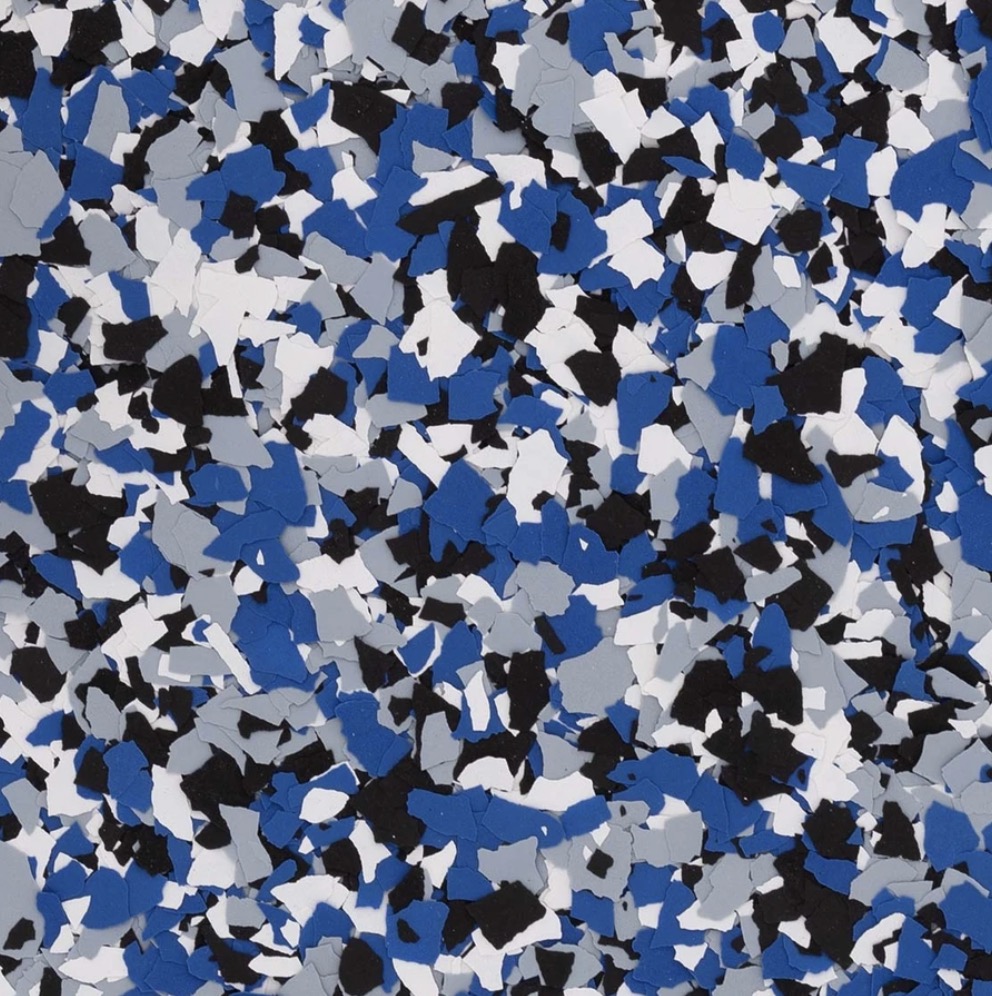 Orbit vinyl flake epoxy color sample