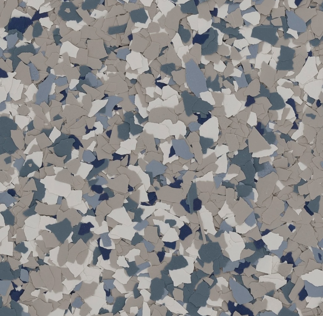 Tidal Wave vinyl flake epoxy color sample
