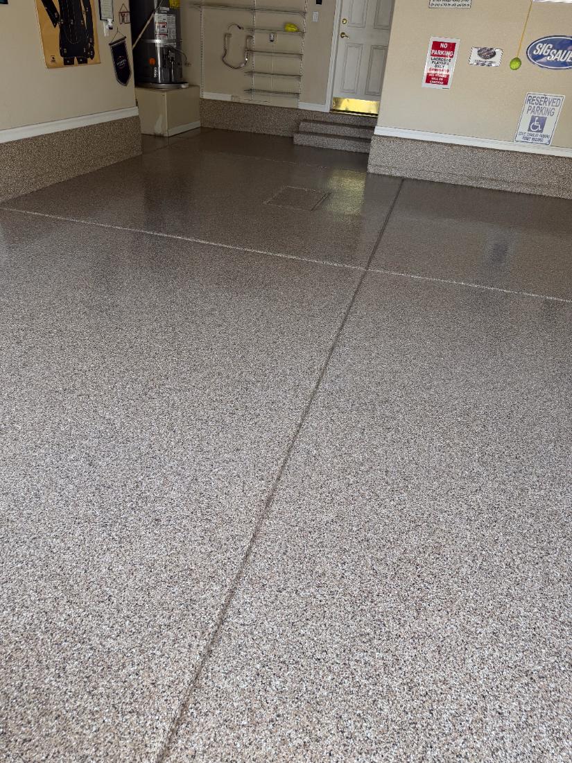 Metallic epoxy garage floor installed in Las Vegas, NV