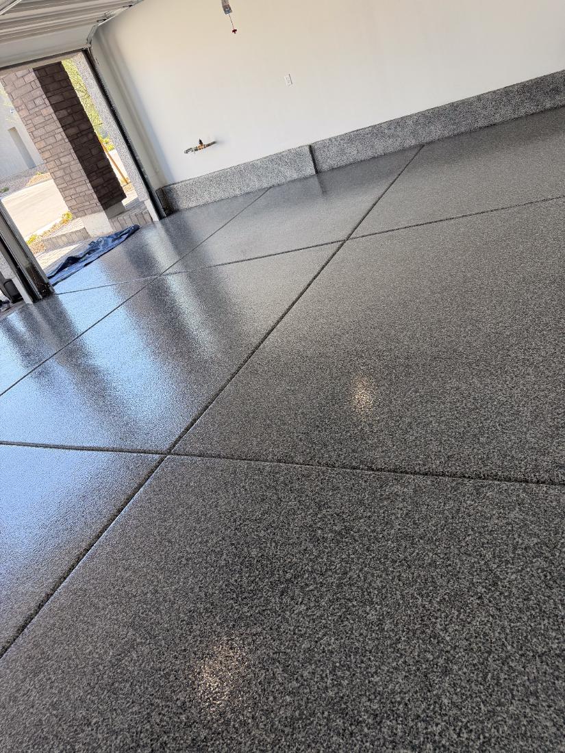 Full-flake epoxy garage floor in Las Vegas, NV