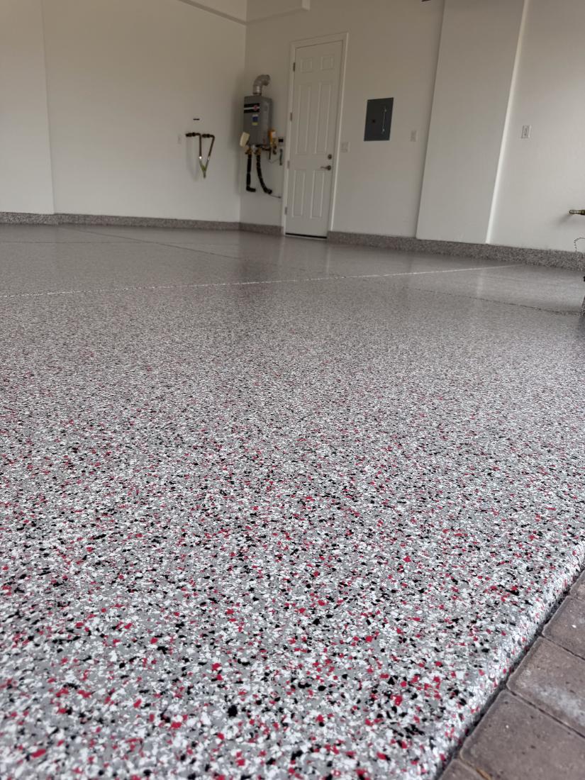 High-gloss polished epoxy garage floor, Las Vegas